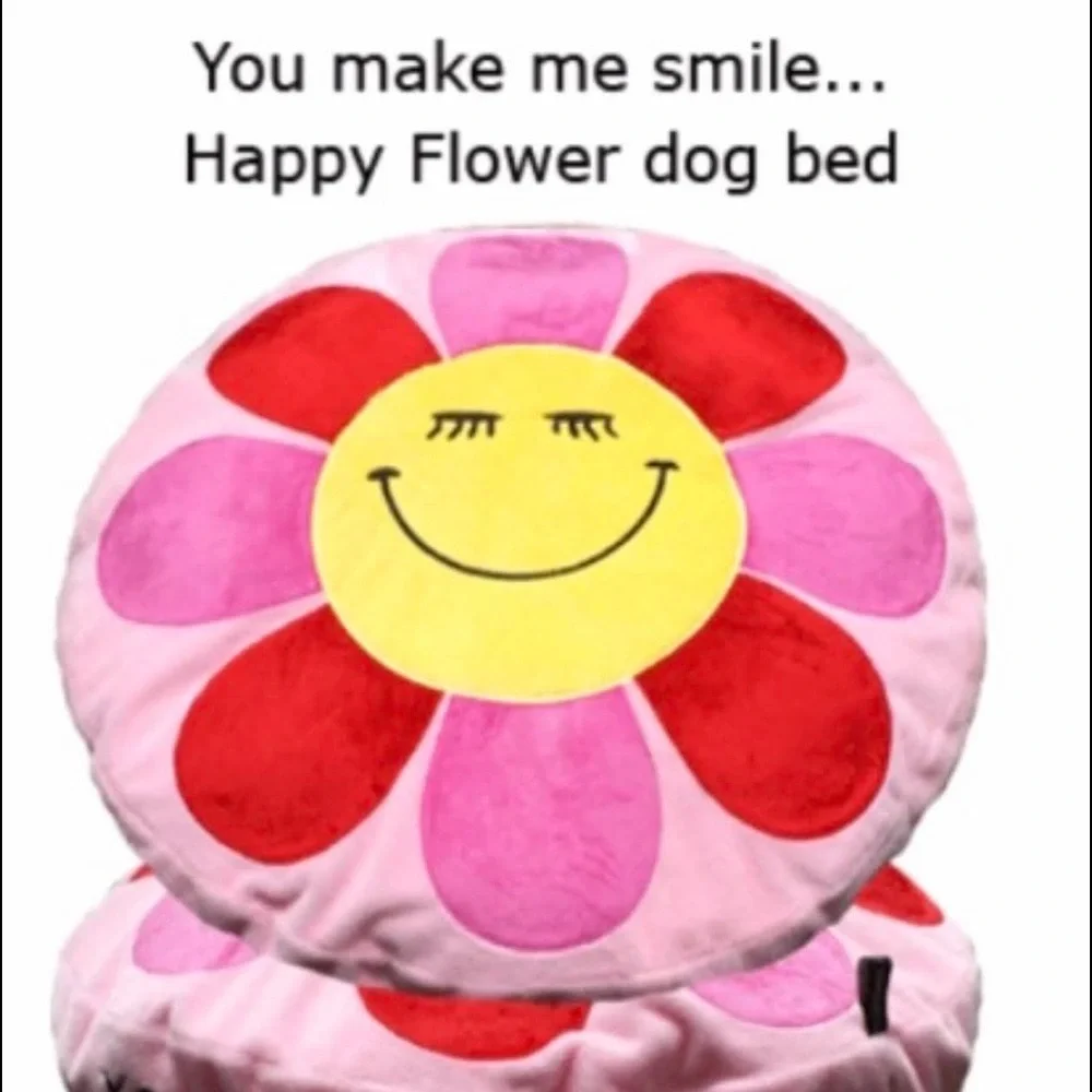 Dog Bed Cover Happy Flower